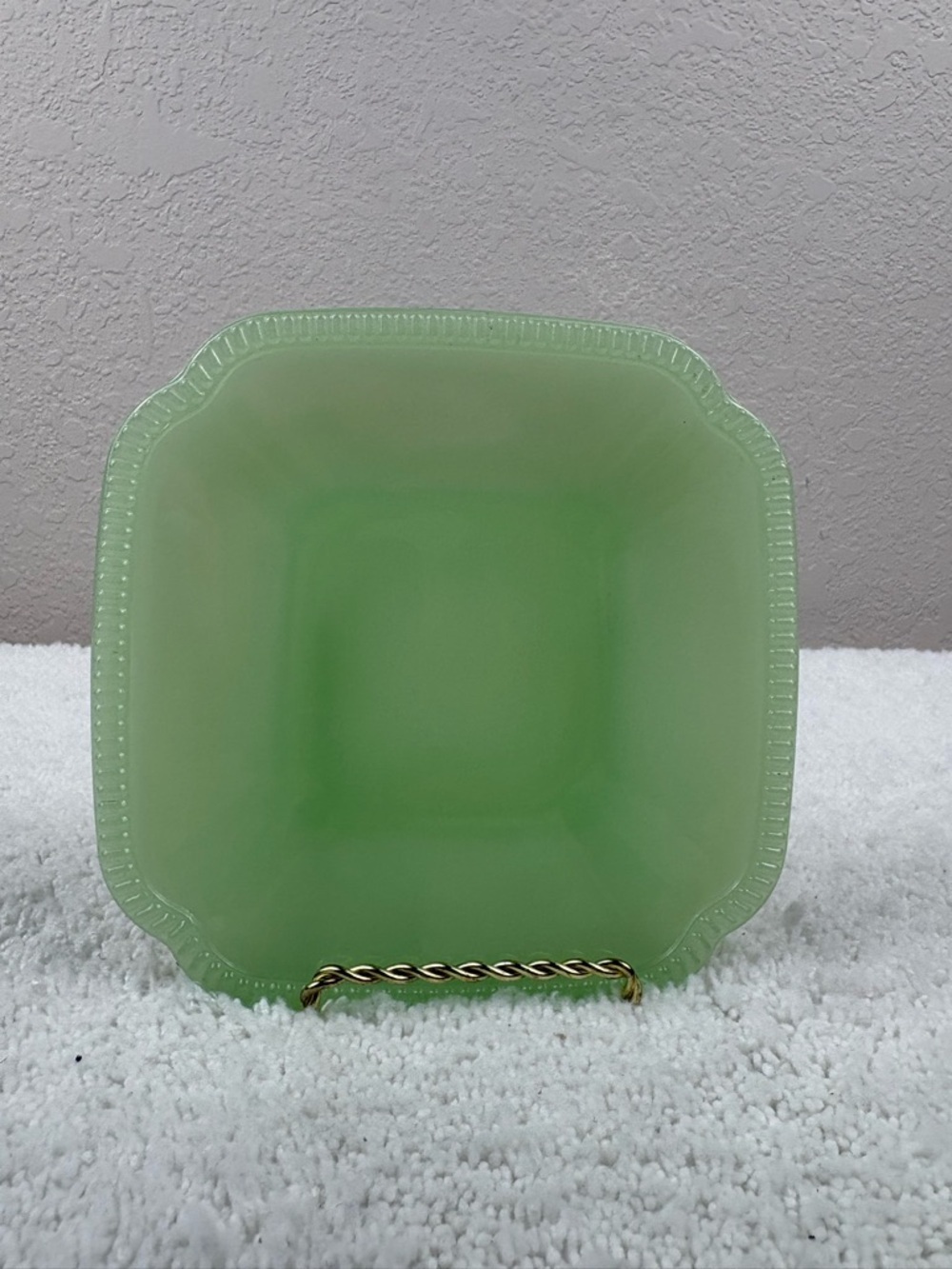 Hearth & Hand with Magnolia Jadeite Green Milk Glass Appetizer Plate-6” Square